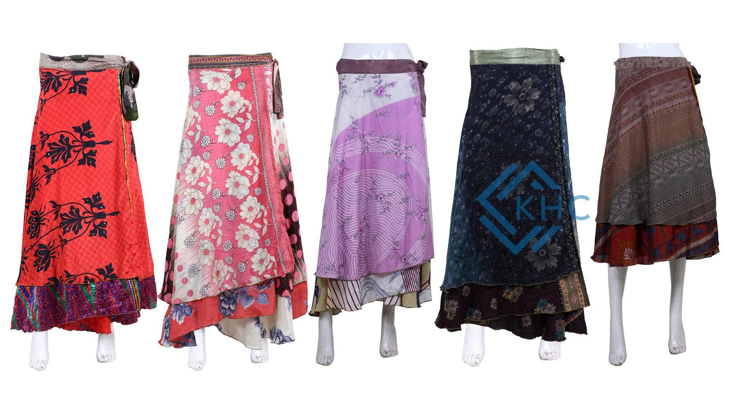 Indian Silk Saree Long Skirt