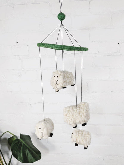 Felt Sheep Mobile
