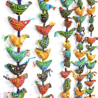 Long String of Birds with Bell