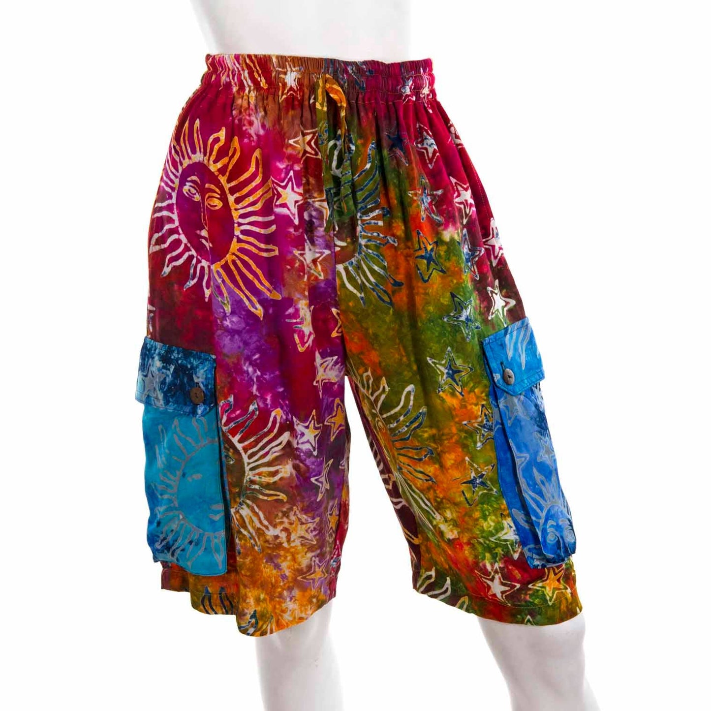 Campur Patch Combat Shorts: Blue