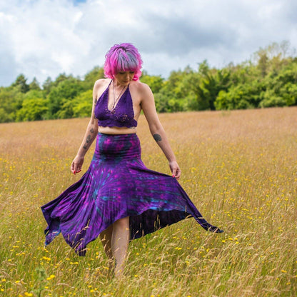 Tie Dye Festival Pixie Dress Skirt: Purple – Little-Camden