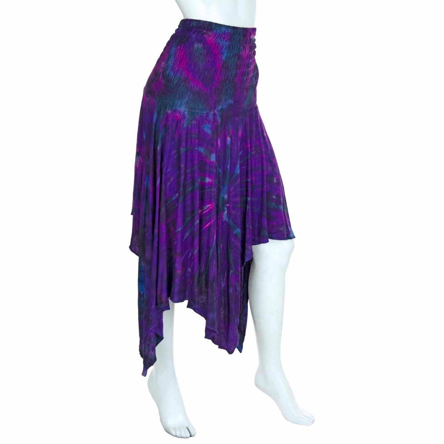 Tie Dye Festival Pixie Dress Skirt: Purple