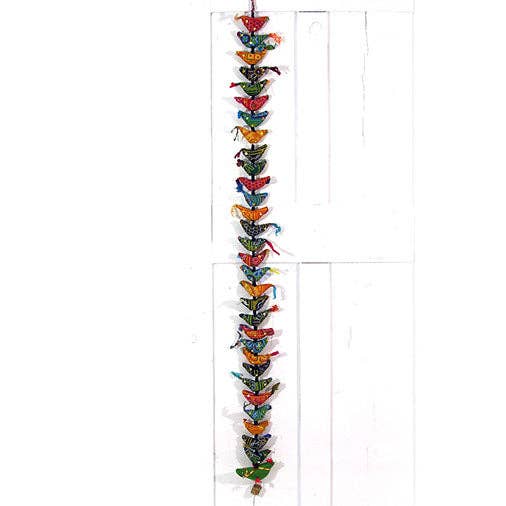 Long String of Birds with Bell
