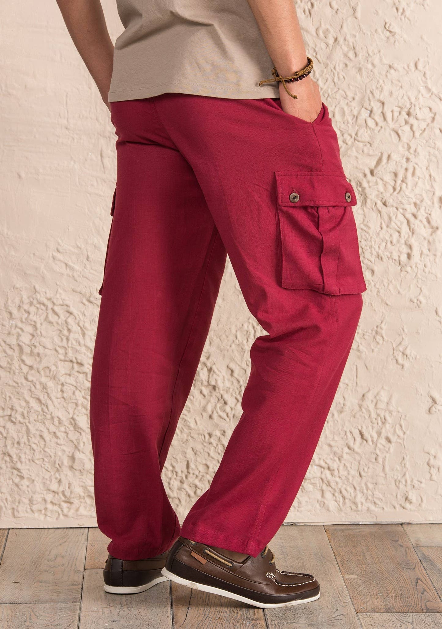 Cotton Trouser With Pocket, Elasticated Waist