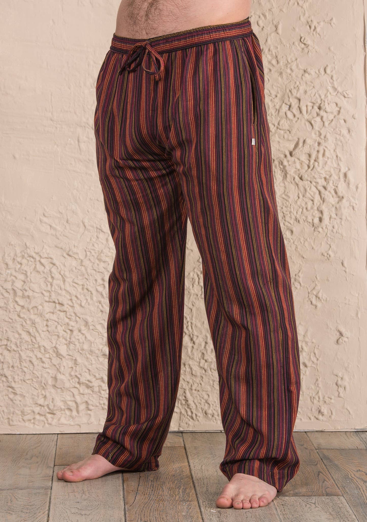 Unisex Cotton Stripe Trousers: Medium (M)