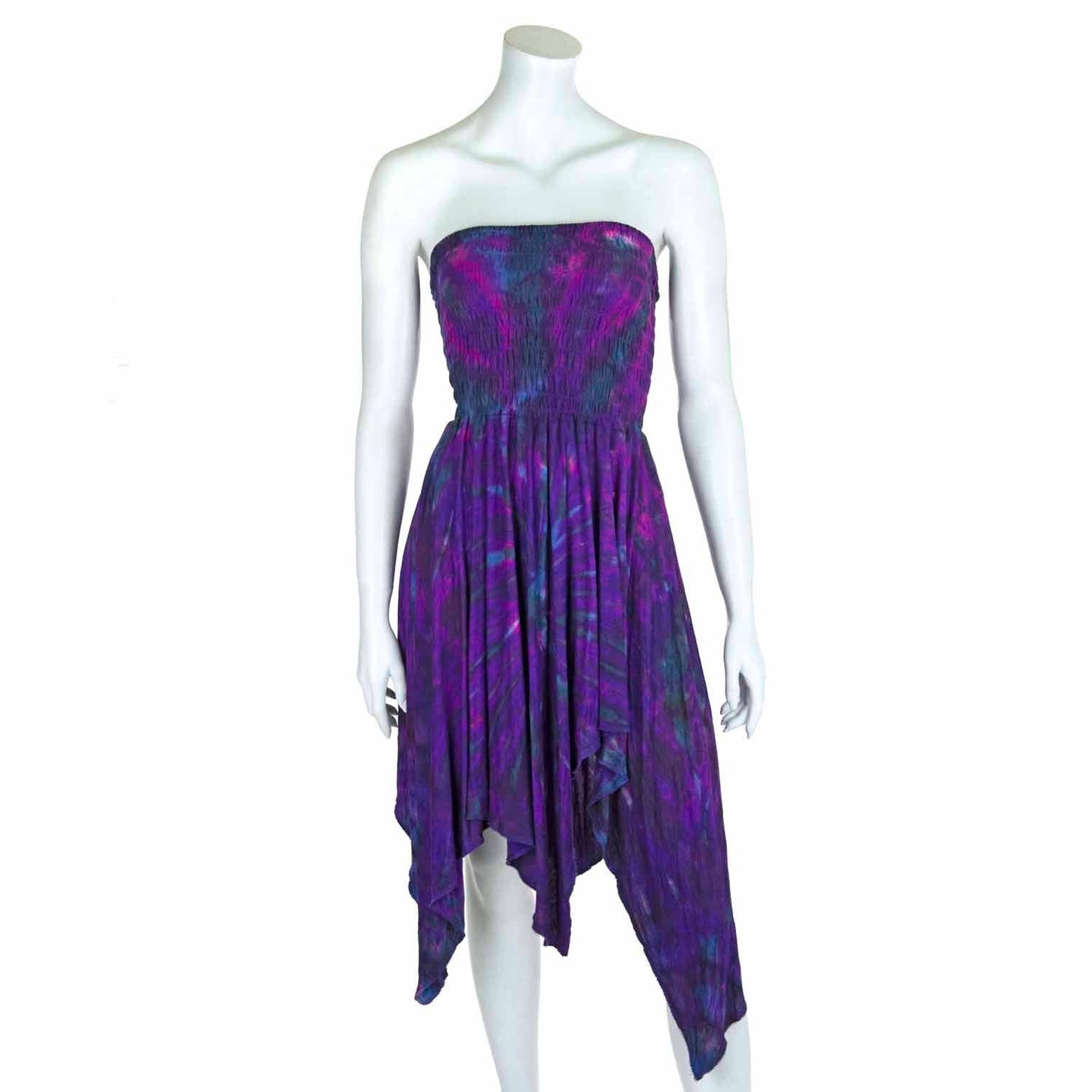 Tie Dye Festival Pixie Dress Skirt: Purple