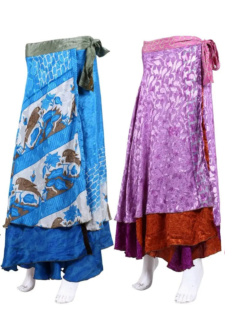 Indian Silk Saree Long Skirt