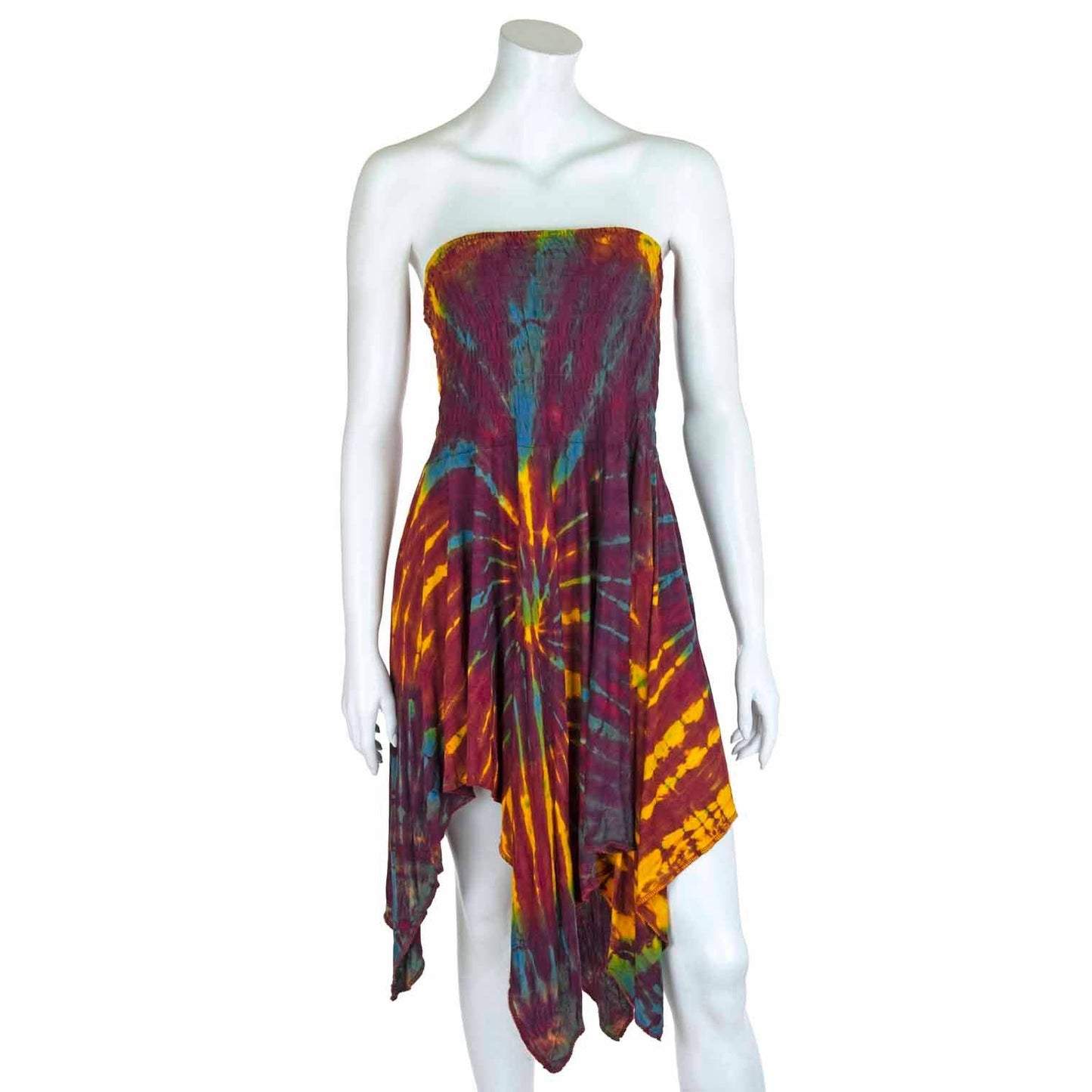 Tie Dye Festival Pixie Dress Skirt: Purple