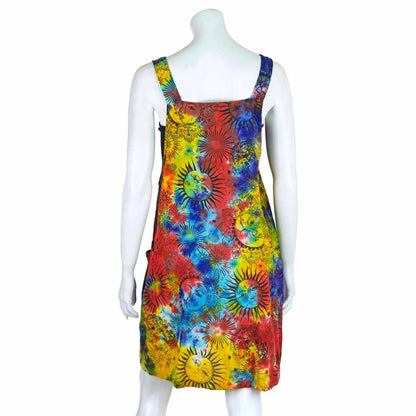 Sun and Moon Dungaree Dress: Multi