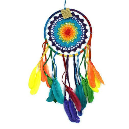 Extra Large Rainbow Crochet Dreamcatcher