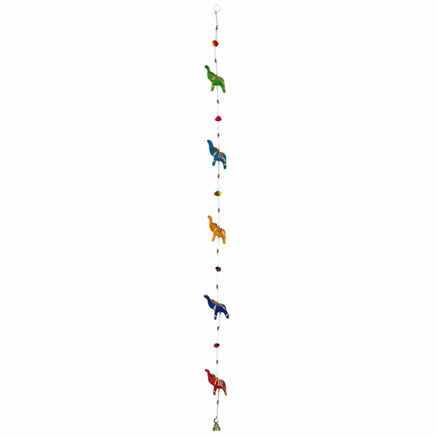 String of Elephants with Bell