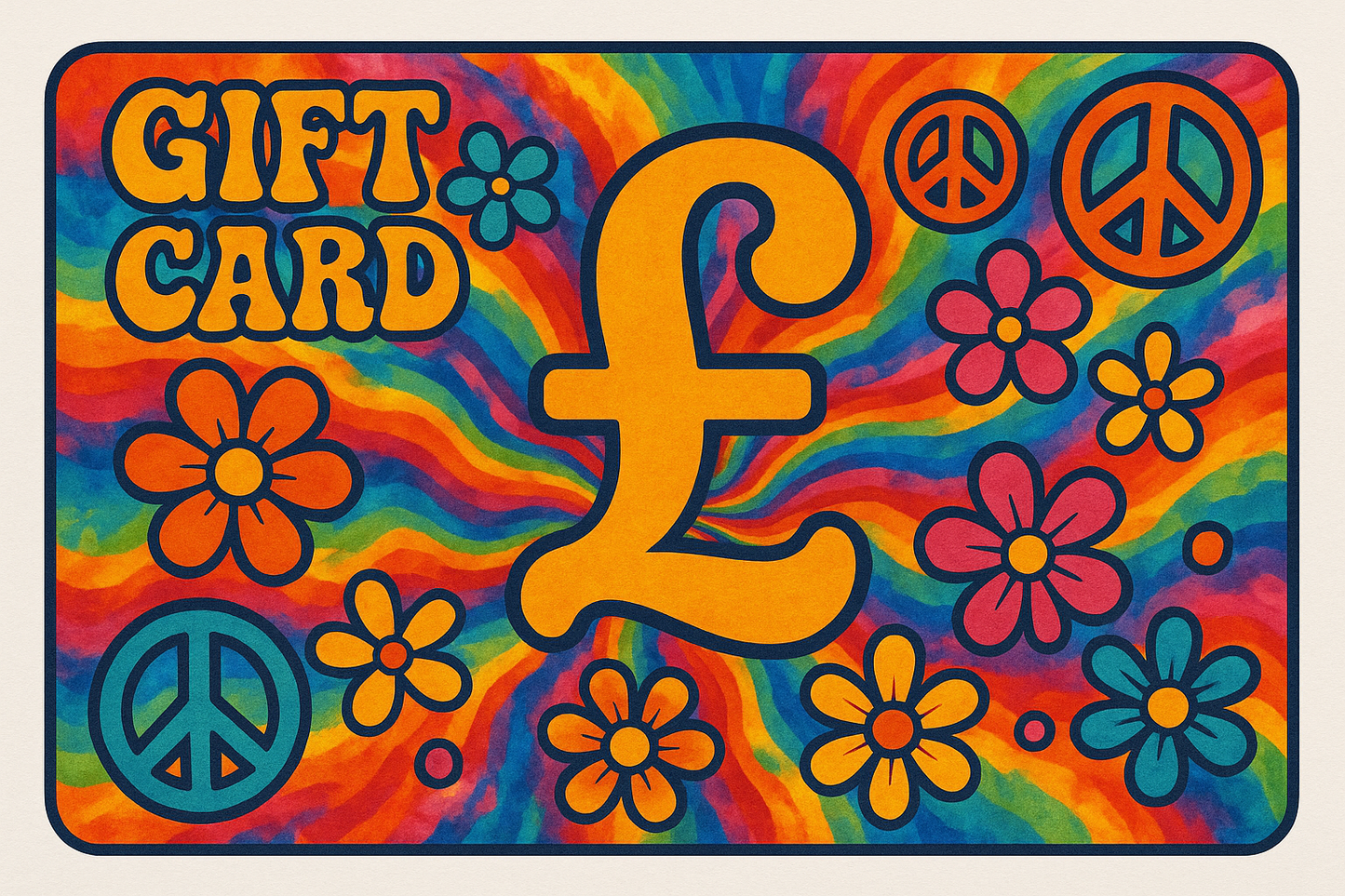 colourful hippie gift card £