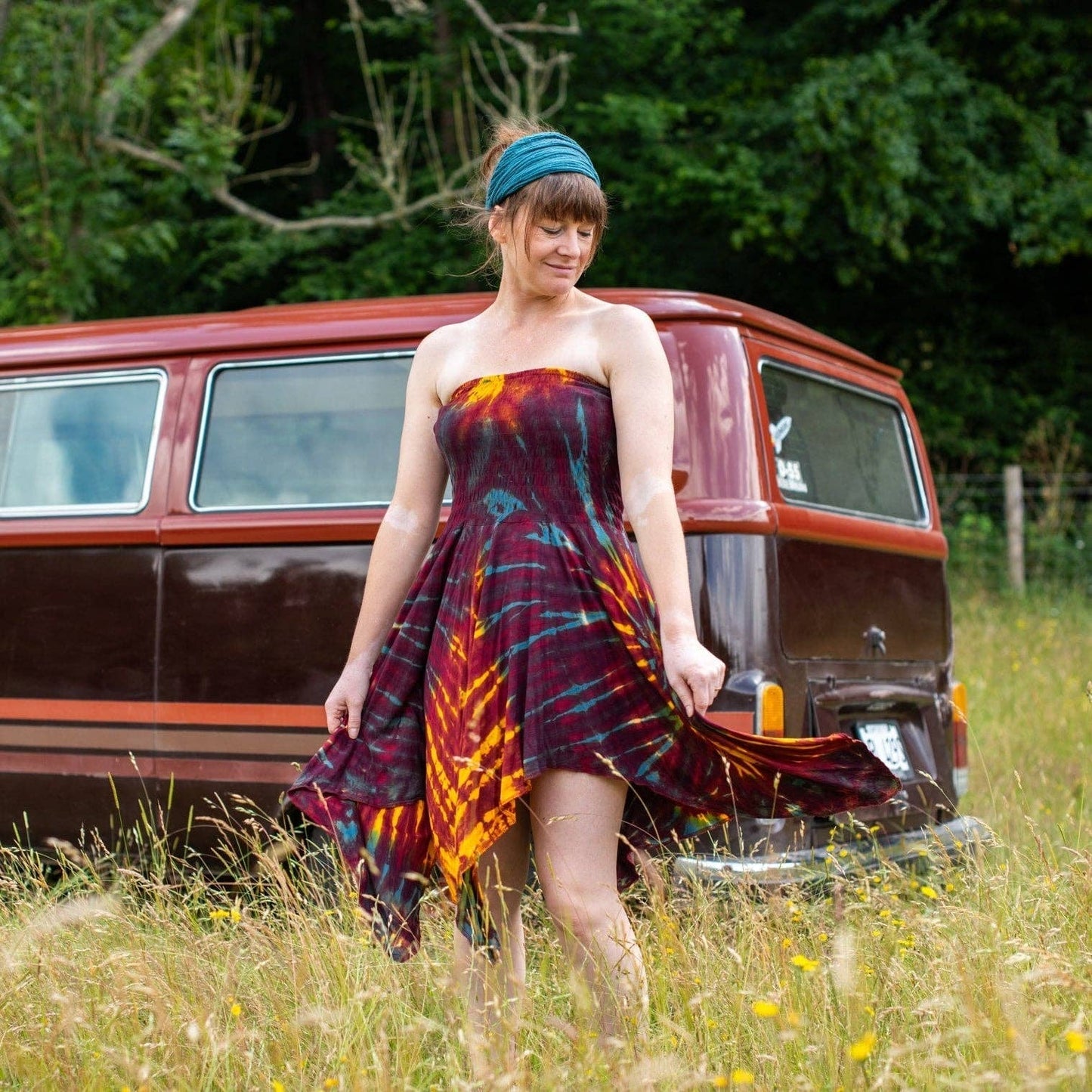 Tie Dye Festival Pixie Dress Skirt:
