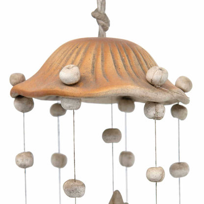 Moon and Star Ceramic Windchime