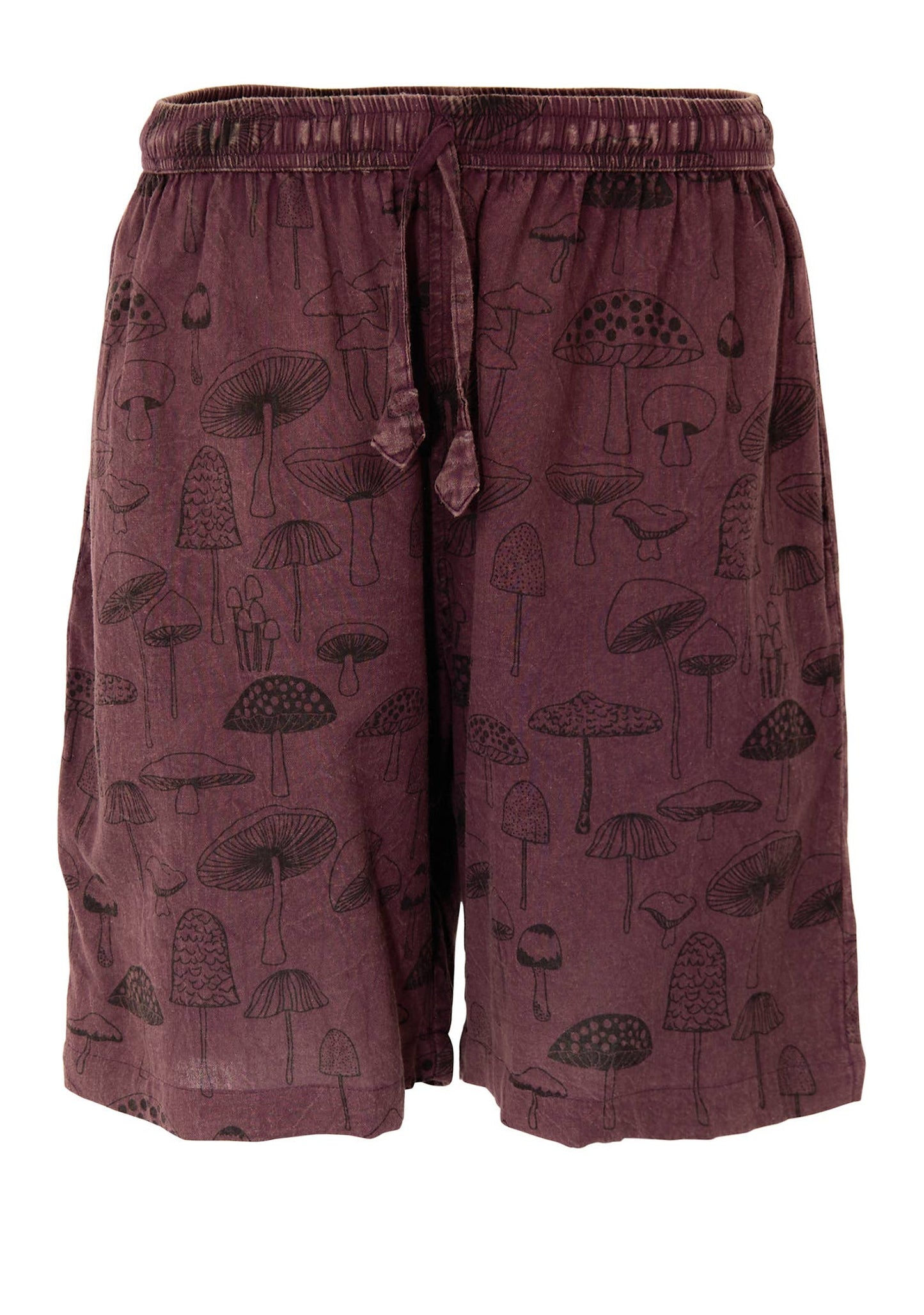 Mushroom Shorts: Maroon(M) / Large/Extra Large(LXL)