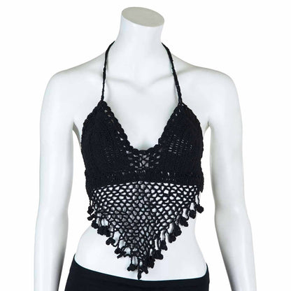 Tassel Crochet Bralette Top: Rainbow