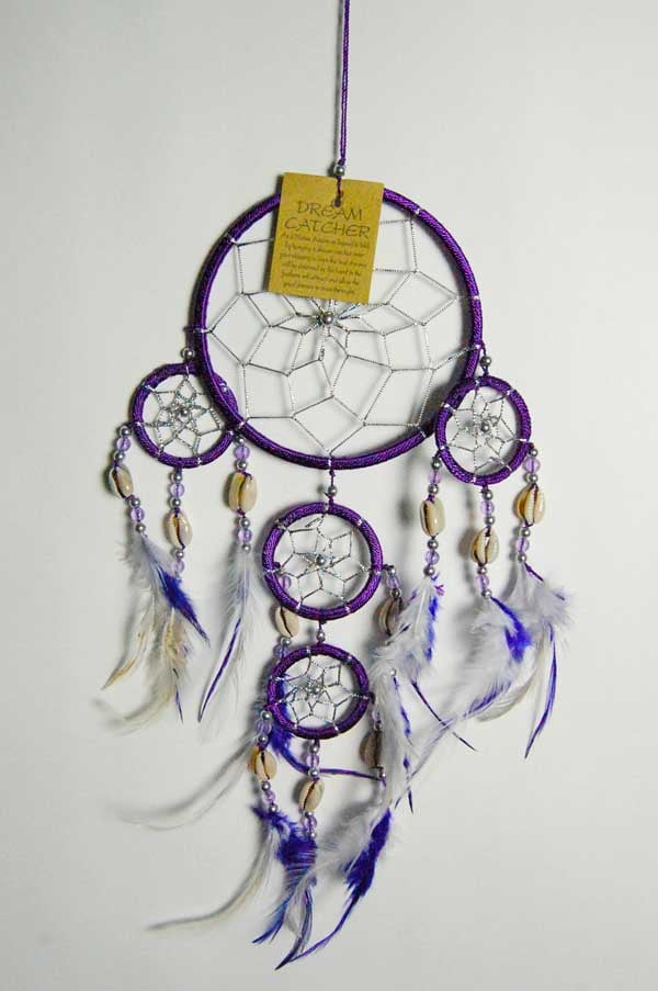 Dream Catcher 4 Circles Purple