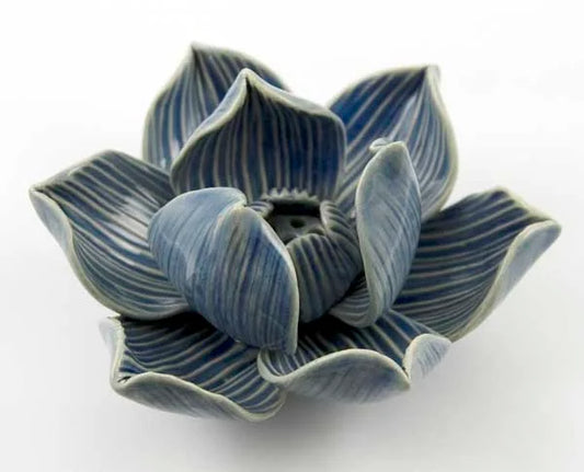 Incense Holder Lotus Blue